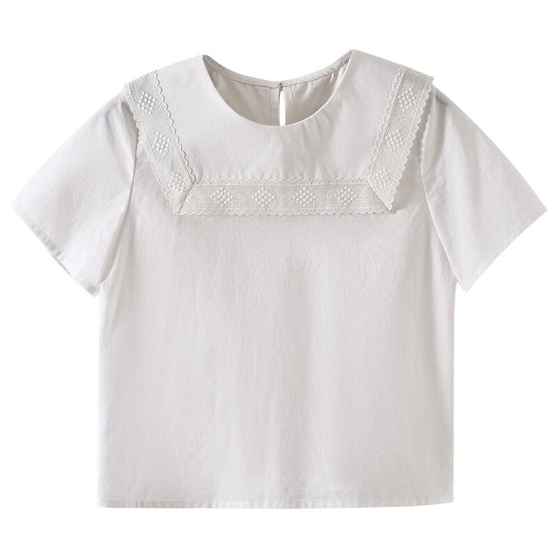 Hachikis Girls' Academy Style Short-Sleeve Cool Lyocell Blouse