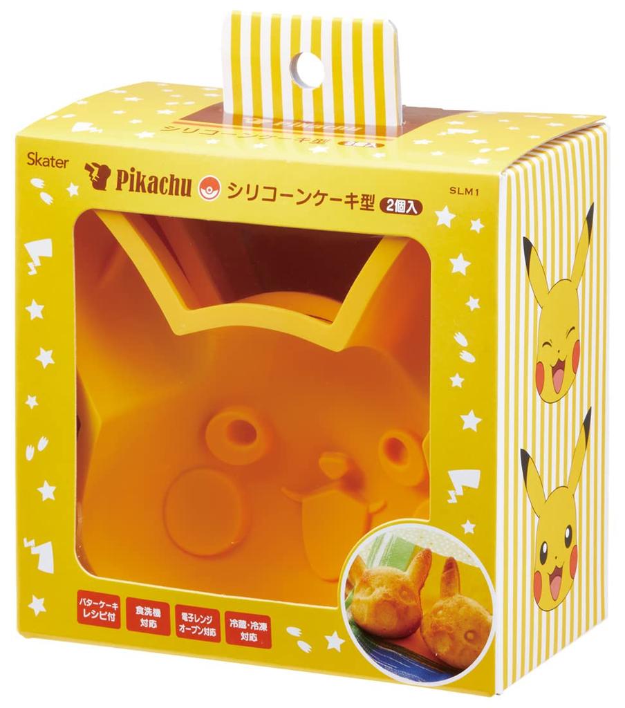Skater Pikachu Pokemon Cake x 13 x Pan, Yellow, 13.5 5.3 cm, SLM1-A