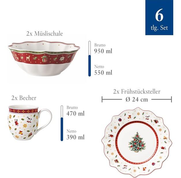 Villeroy & Boch Toy's Delight Dinnerware Set Breakfast for Two, 6 Pieces (1485857282)