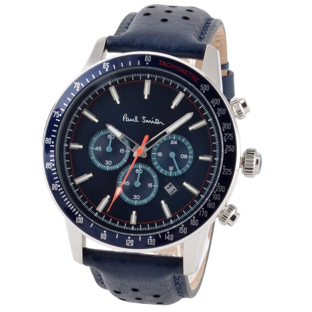 Paul Smith Chronograph Leather Strap Watch PS0110003