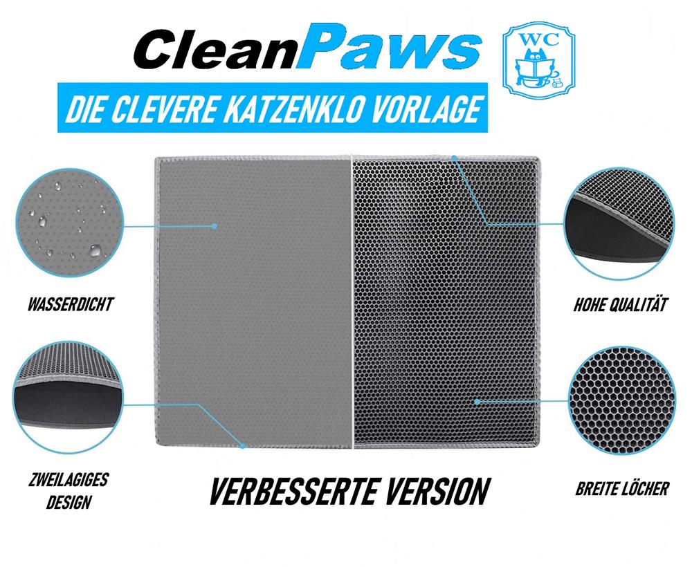 CLEANPAWS Cat Litter Mat Cat Mat Rug Underlay Cat Litter Collector