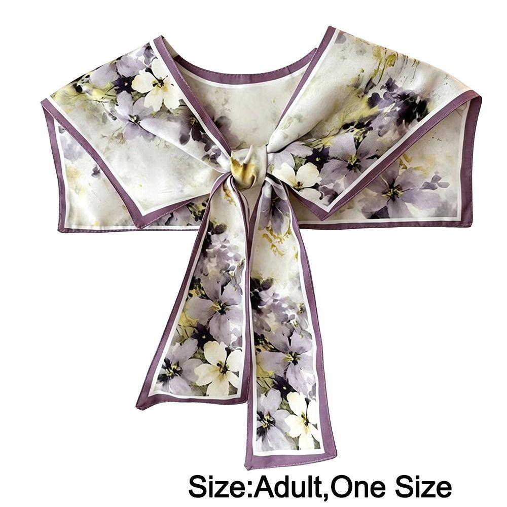 Floral Pattern Shirt Fake Collar Summer Shoulder Wraps New False Fake Collar Women