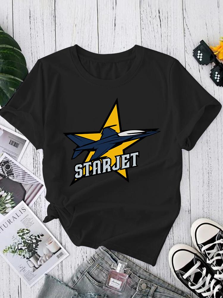 Fashion Printing Cute T-Shirts Women Cartoon Summer Clothing Short Sleeve Tshirts Clothes Graphic Sexy Print Tee T-Shirt Clothes