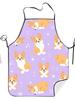 Cute Or Funny Dog Print Cooking Apron 2D Printed Design