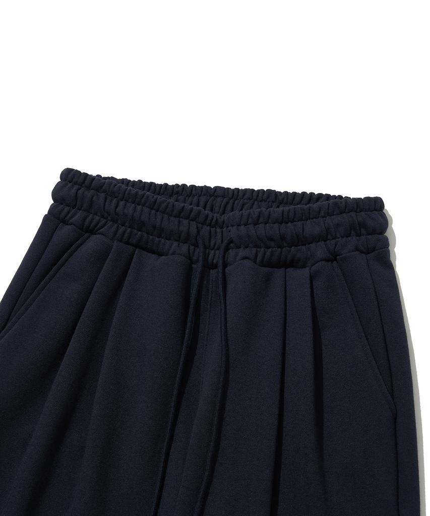 RAW LAB Deep Double-Pleat Wide Sweatpants (Navy)