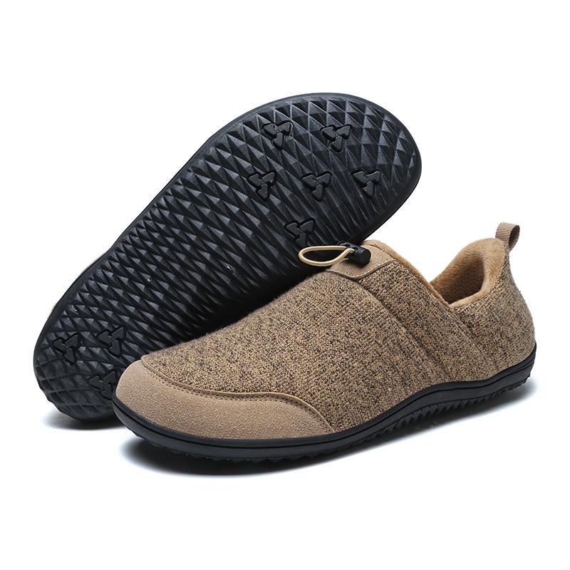 Couple's Winter Cotton Shoes Plush Warm Indoor Walking Shoes Elastic Flats Winter Warm Casual Shoes Anti-slip Soft Sole