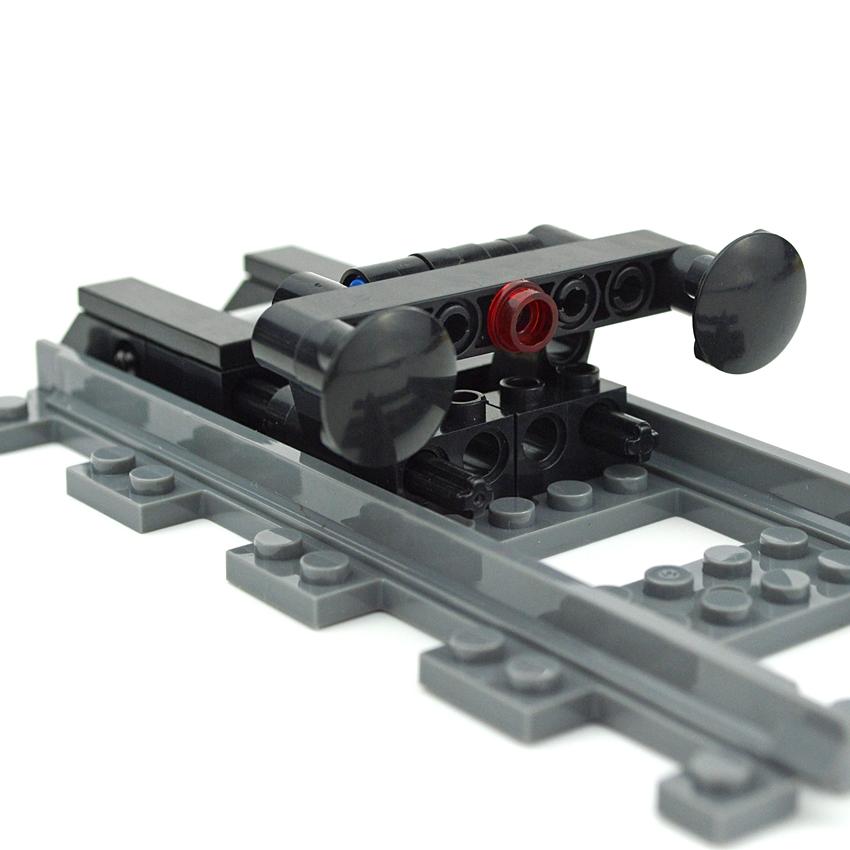 City Train Buffer Strar Stop Parts Train Station Building Blocks MOC Technical Creative Bridge Leduo Assembles Particles Toys