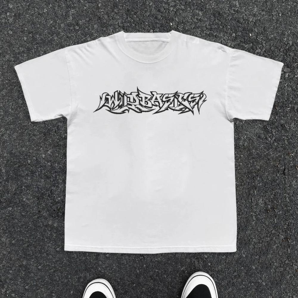 

Летний последний американский тренд Y2K Топ футболка с принтом букв Большой размер Круглый вырез Короткий рукав Мужская и женская футболка XXXXL