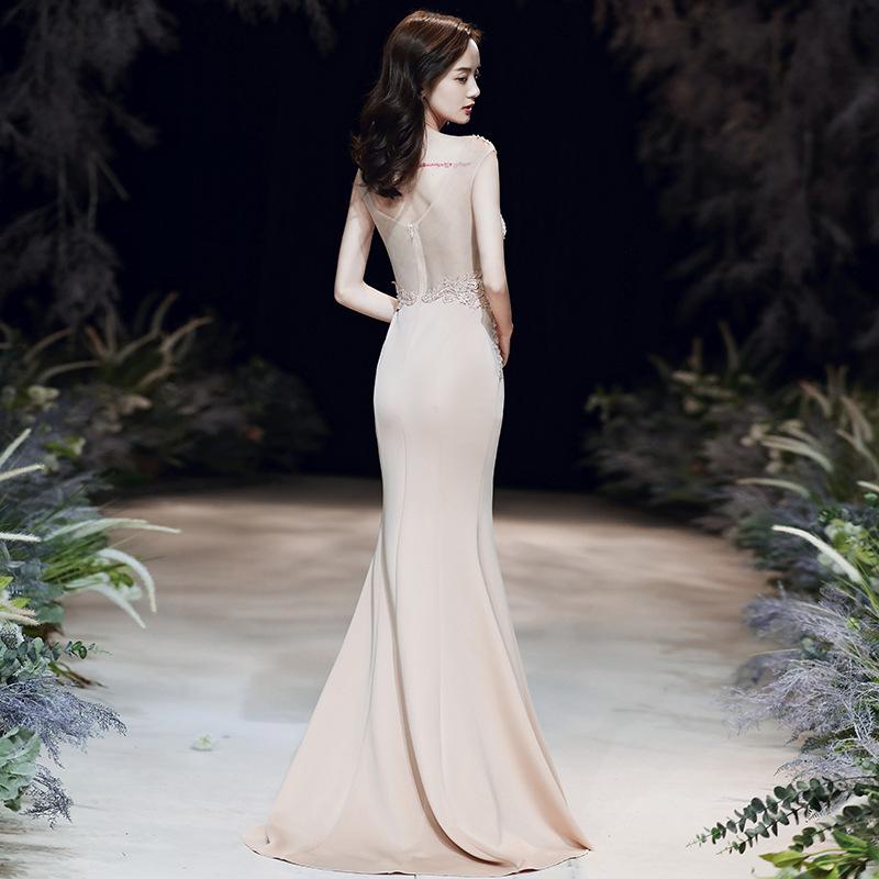 Damen Abendkleid Bankett Queen Temperament Sexy Fischschwanz Langes Kleid