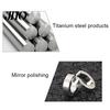 Ear Stud Round Earring Safe Unfading Unisex Stainless Steel Titanium Plated Clip for Shopping Club Daily Wear Hoop