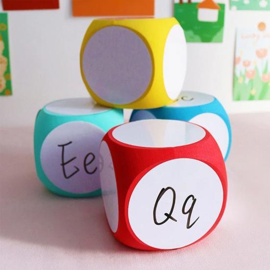 Erasable EVA Dice Giant Foam Game Cube Large Dry Erase Block Writable Playing Dice Prop Kids Educational Toy