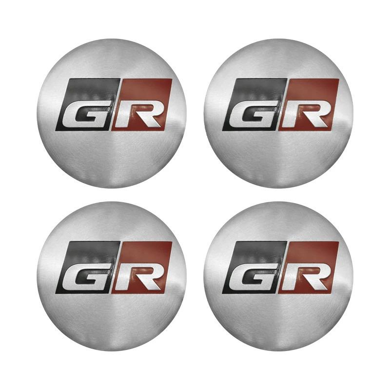 4Pcs 56mm Car Wheel Center Hub Cap Badge Sticker Cover Accessories For Toyota Prado Aqua Hilux Camry Rav4 Prius TRD Venza GR Spo