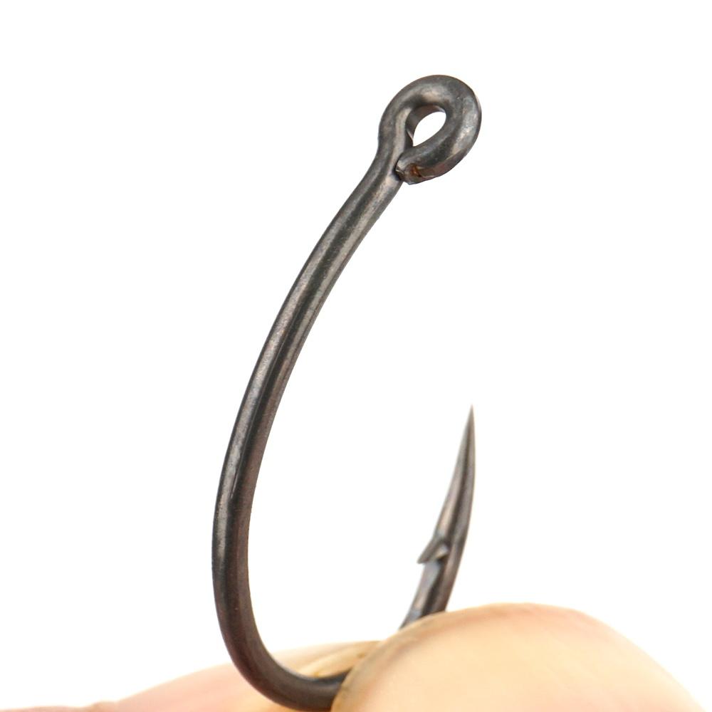 Hirisi 50/100pcs PTFE Coating Carp Fishing Hooks Steel Barbed Hooks In Box 8011 Fishing Accessories