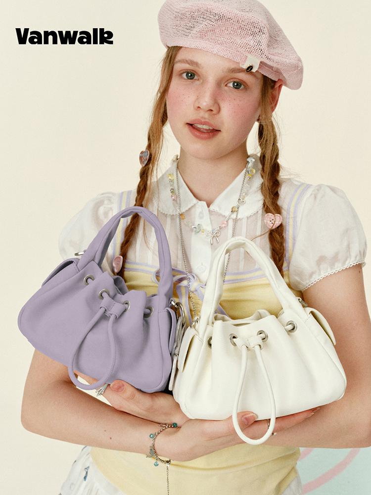 Vanwalk Mochi Leather Tote Bag [White]