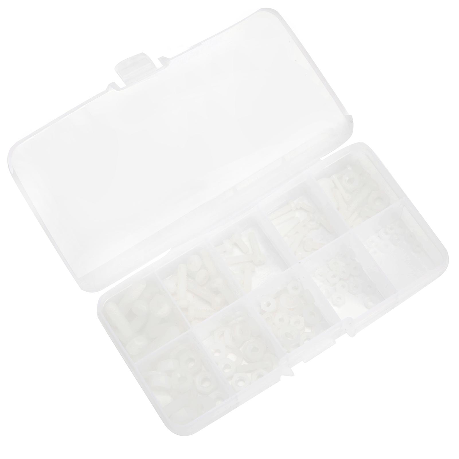 

Набор нейлоновых винтов 150 шт. Набор ассорти с шестигранной шайбой. Промышленные принадлежности M2 M2.5 M3 M4 M5