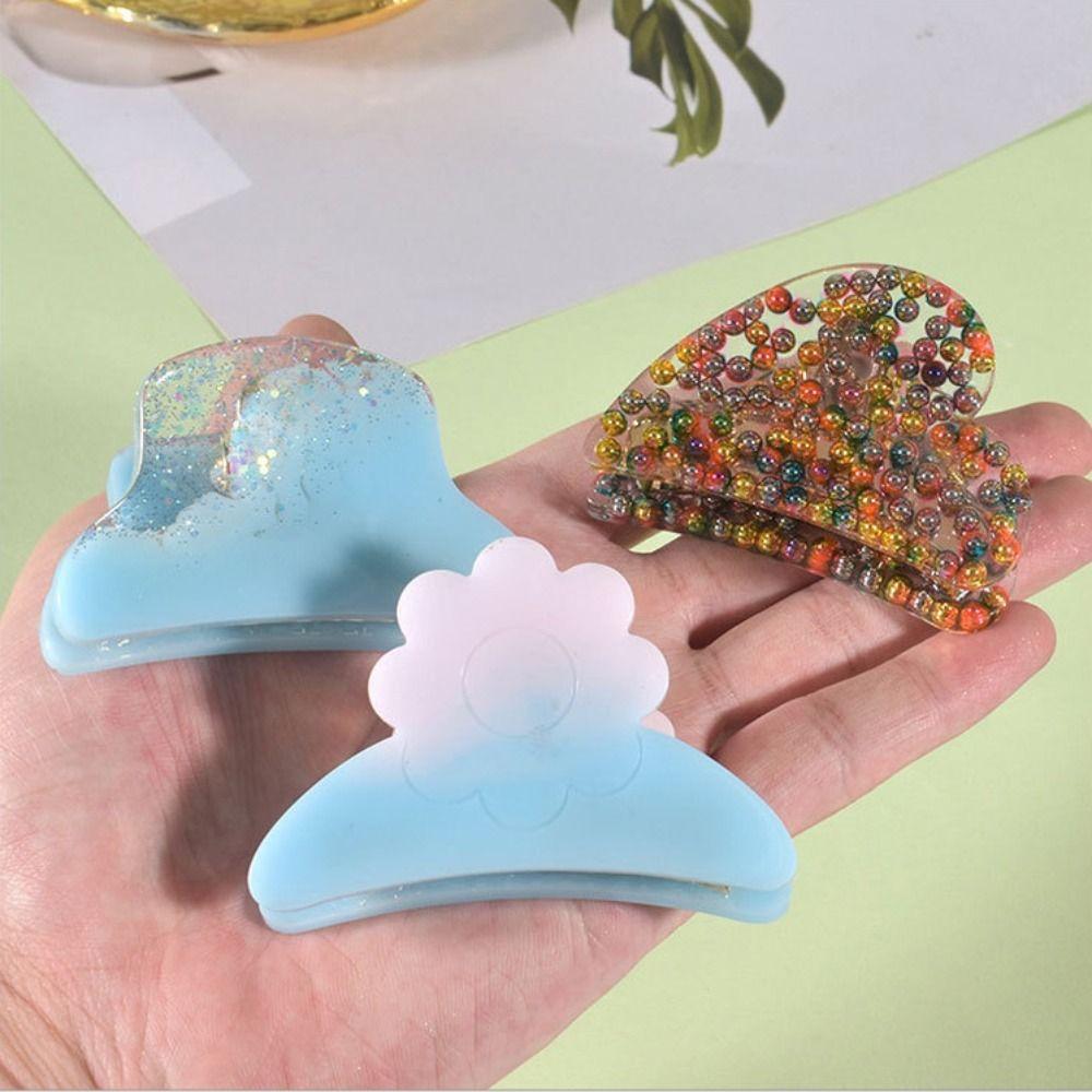 Odorless Ornaments DIY Resin Epoxy Hair Claw Clips Mold Silicone Mould Shark Hair Pin Hairpin Mold