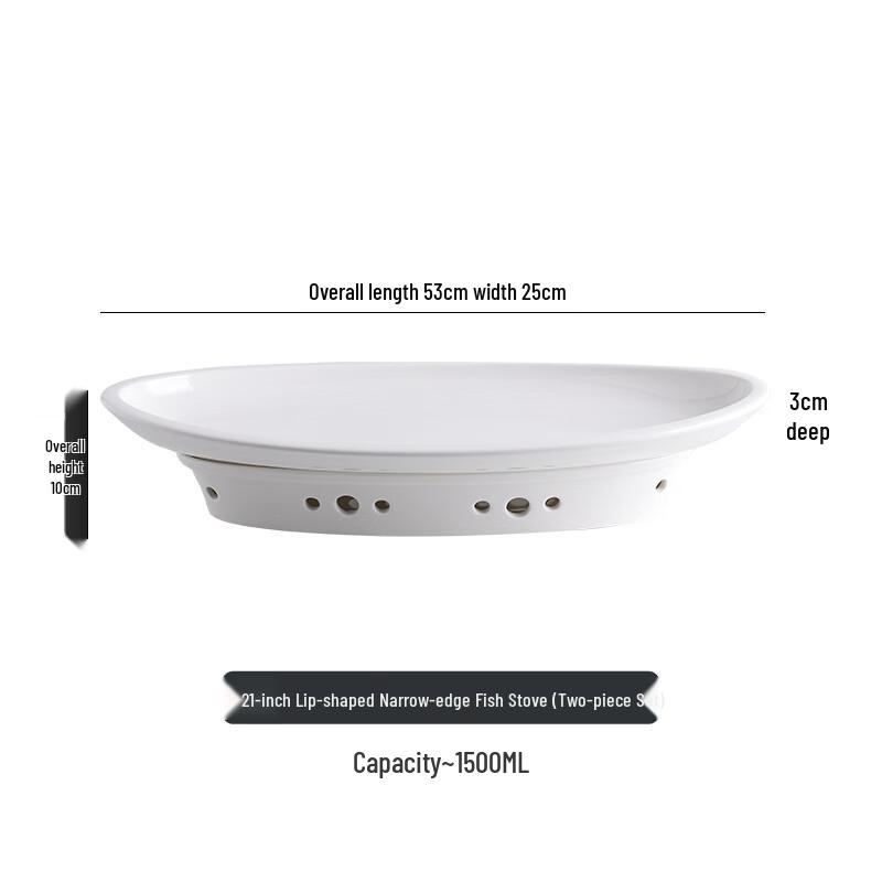 Nordic Ceramic Fish Warming Plate