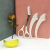 Eyebrow Trimmer Set with Comb Perfect for Men AndWomen Suitable for All Skin Types Curved Razor and Scissors for EasyHair Remova