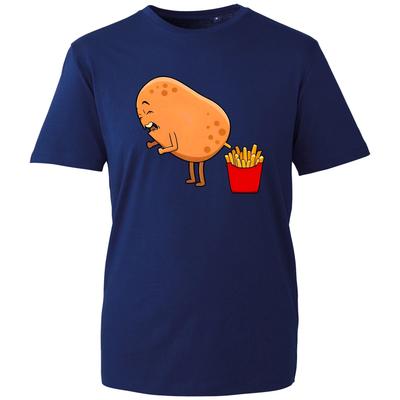 Potato And French Fries T-Shirt, Novelty Funny Food Lovers Mens Unisex Gift Tee
