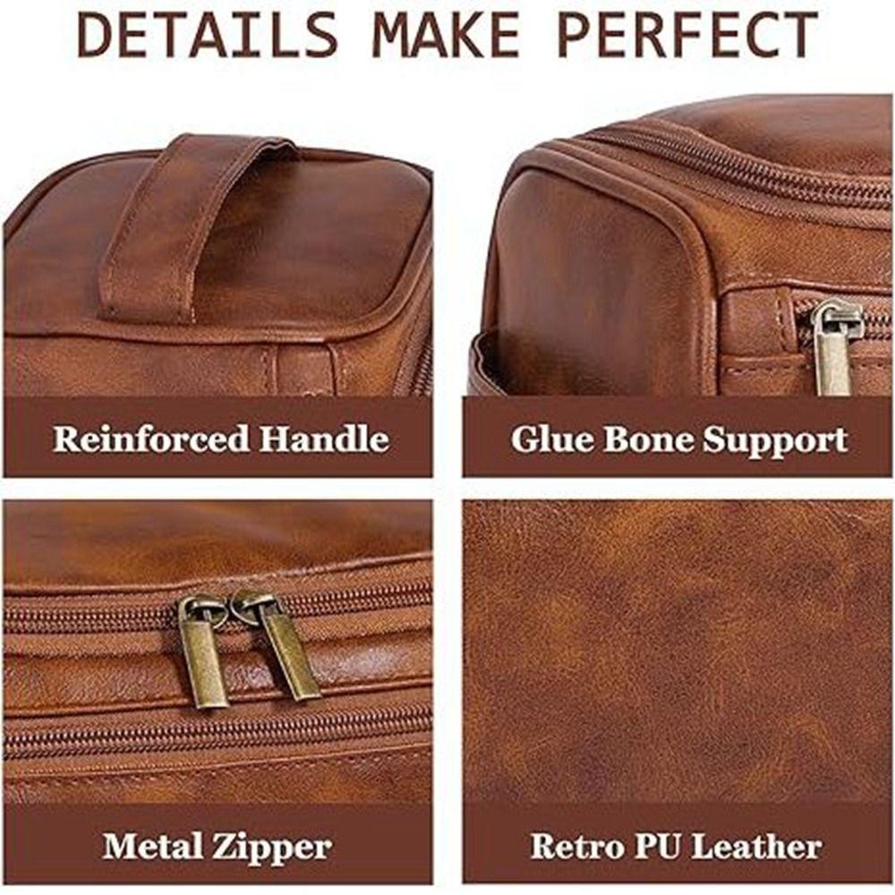 With Handle Men Toiletry Bag Waterproof Makeup Bag Durable Cosmetic Storage Bag  Business