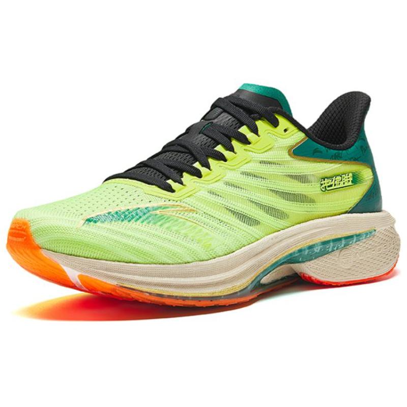 Anta Mach 4 Cushioning Abrasion Resistant Breathable Rebound Low Top Casual Running Shoes Men's Green Sneakers 112425583S-3