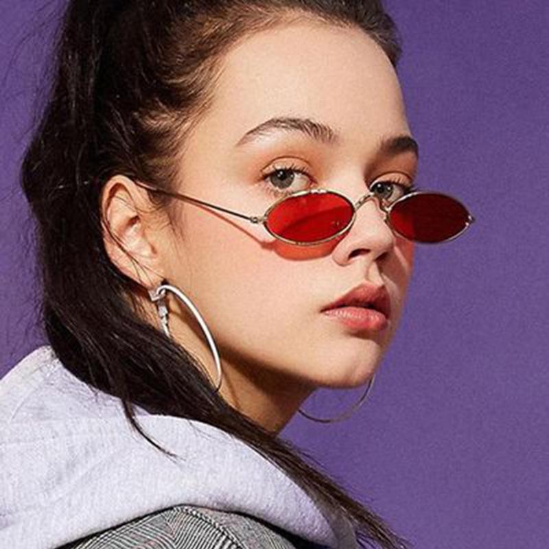 Vintage Simple Small Frame Metal Oval Sun Glasses Women Men Retro Fashion Brand Sunglasses Revelry Party Female Male Eyeglasses