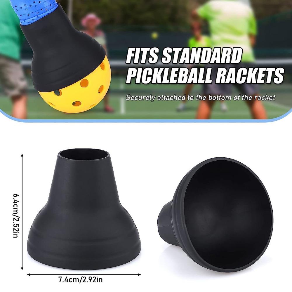 2pcs Suction Cup Design Tennis Ball Retriever Rubber Paddle Ball Picker Outdoor Court