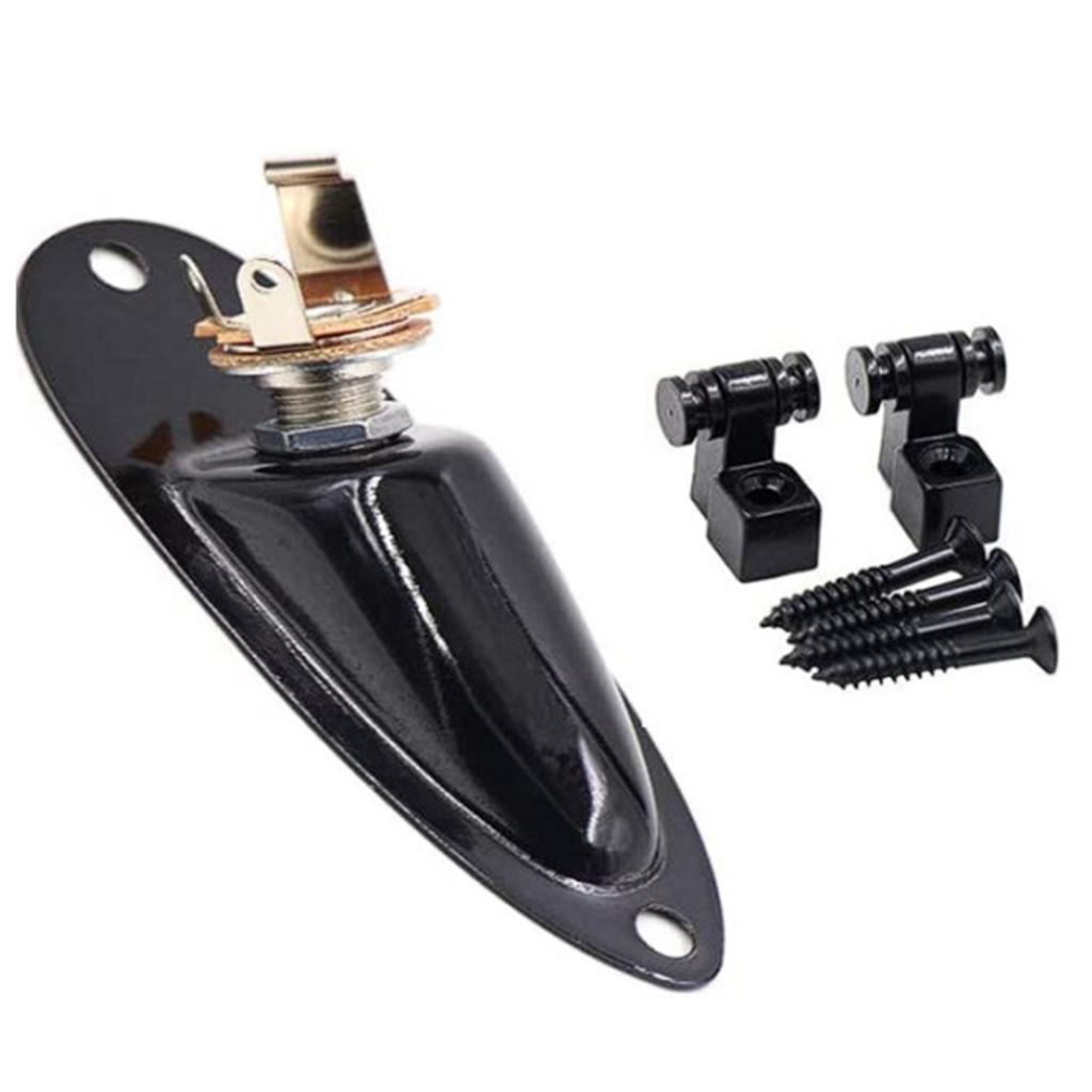 Classy-Electric Guitar Pickup Boat Style Output Jack With Roller Style Guitar String Retainers Guitar Part
