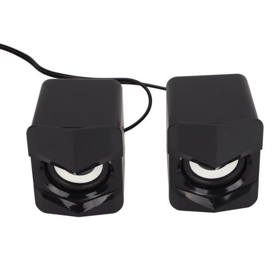 Desktop Speaker USB Powered Heavy Subwoofer Desktop Mini LED Speaker for PalyStation4 Home Computer LaptopBlack