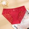 Women's Lace Stitching Seamless Briefs Sexy Low Waist Cotton Panties Multicolor Lingerie