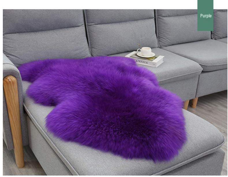 Modern Minimalist Sheepskin Wool Rug – Living Room, Bedroom, Bedside & Sofa Cushion