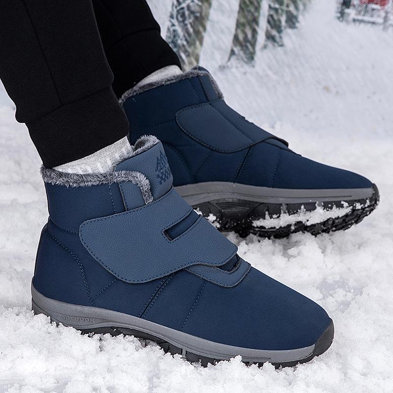 Northeast Women's Waterproof Velvet-Lined Winter Snow Boots - Warm, Thick, High-Top for Elderly