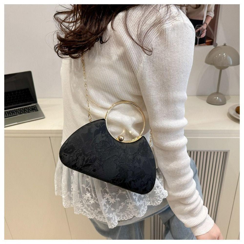 Luxury Polyester Fiber Evening Bags Elegant Chain Shoulder Bag Banquet Bag Women