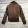 Goose Craft Riders Jacket Lamb Leather Jacket / Women's S / Brown / Bike Jacket / Rib Collar Cuffs Hem / Blouson Outer