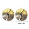 Exaggerated Striped Metal Stud Earrings for Women