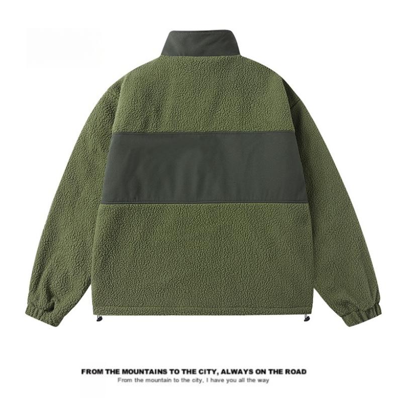 Rocker Fleece Baumwollkleidung Herren Absatz Winter Locker Stehkragen Fleece Baumwollkleidung Warm Lässig Gepolsterte Baumwolljacke Herren