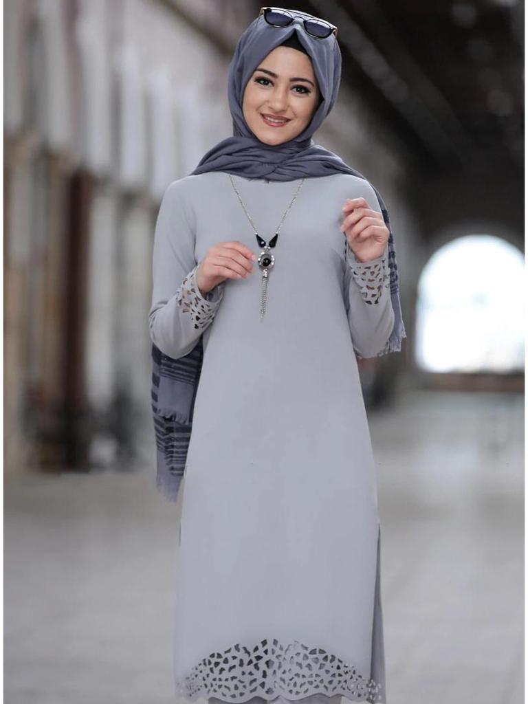 Spring Floral Abaya: Middle Eastern Muslim Women's Two-Piece Robe Suit