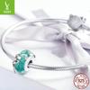 Mermaid S925 Sterling Silver Glazed Beaded Bracelet Silver Jewelry Accessories Scc1154