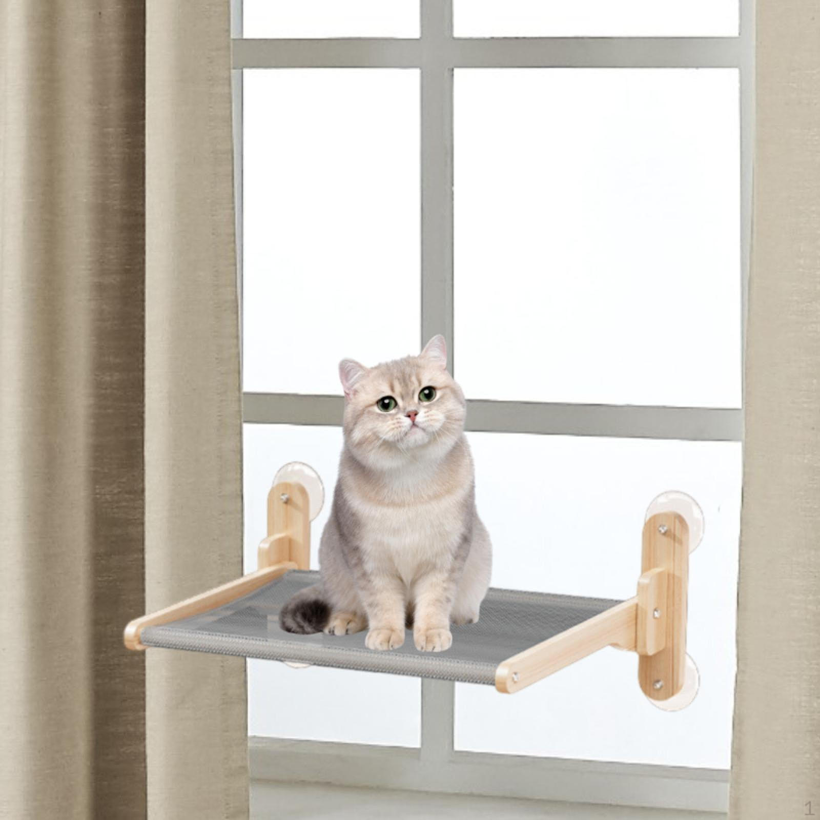 

Гамак для кошек на окно, насест для кошек, солнечное сиденье для домашних животных с крепкими присосками, спальное место gray_M