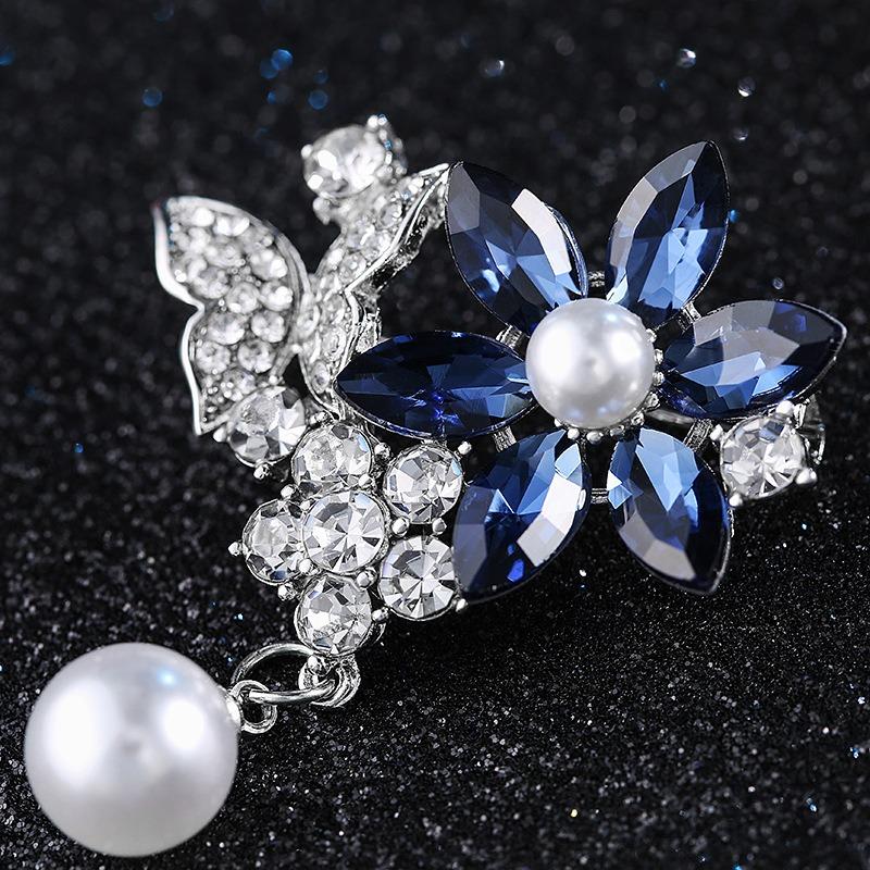 Butterfly Insect Brooch Couple Brooch Alloy Diamond Clothing Accessories