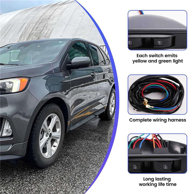 3X 12V Car Universal Power Window Switch Kit Power Window Glass Lifter Switch