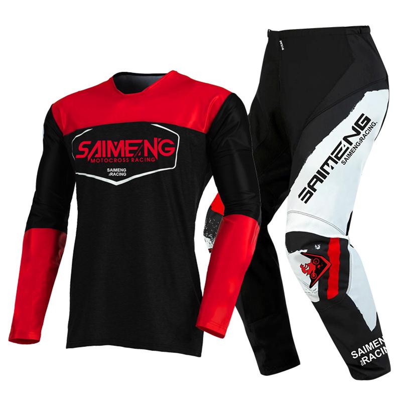 Set completo abbigliamento motocross per bambini Kit Maglia Pantaloni Youth bambino verde Moto nero 3 4 5 6 7 8 9 10 anni Tuta fuoristrada blu arancio Enduro cross ragazzo ragazza