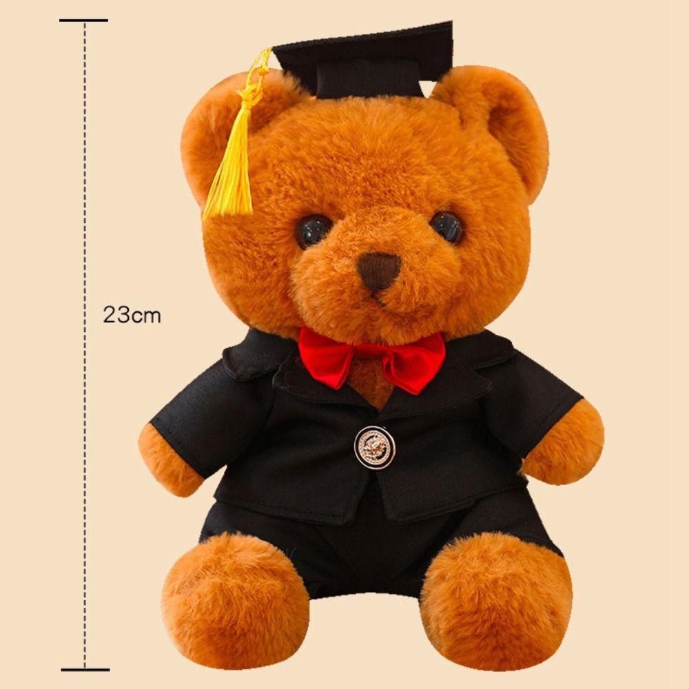 With Doctorial Hat Bachelor Bear Plush Toy Stuffed Toy Sitting Bear Plush Toys  Graduation Season