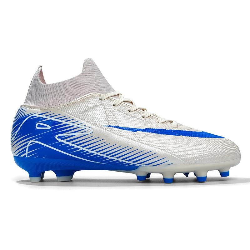 2025 football shoes new male and female youth high-top competition sports shoes student grass training shoes