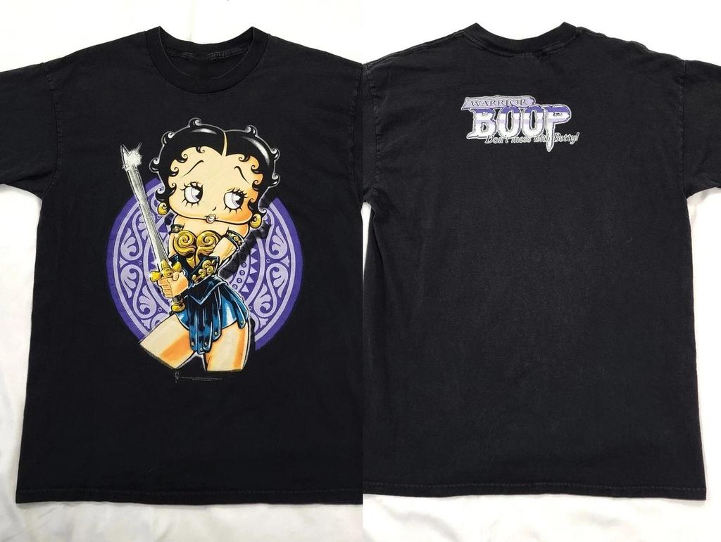 VTG 90s Warrior Betty Boop Dont Mess With Betty T-Shirt Xena Princess Reprint