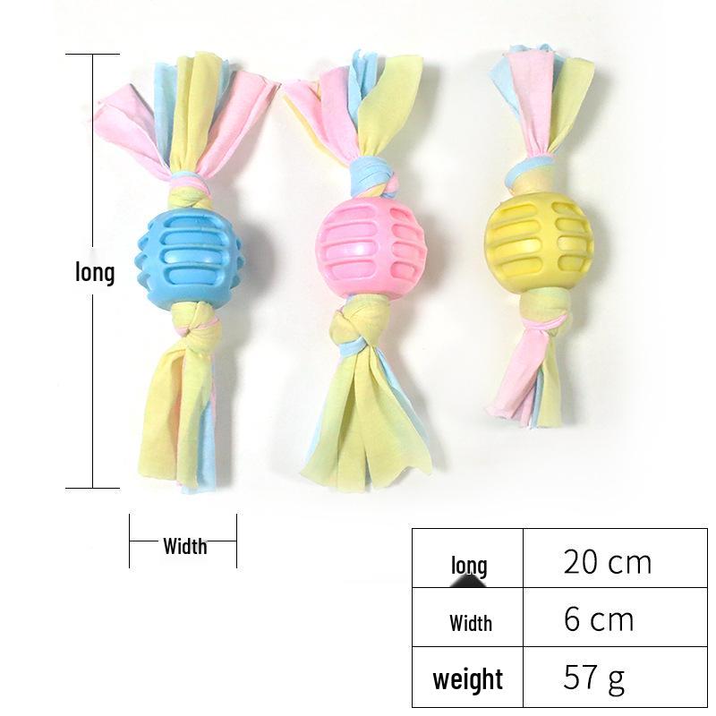 Eco-Friendly Indestructible Pet Dog Toys - Bite-Resistant Cotton Rope Fabric Molar Strips