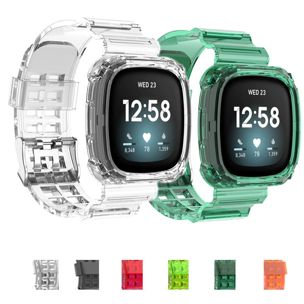 Case Smart Bracelet Non-slip Glacier Clear Strap Replacement Band Watch Strap Transparent Wristband