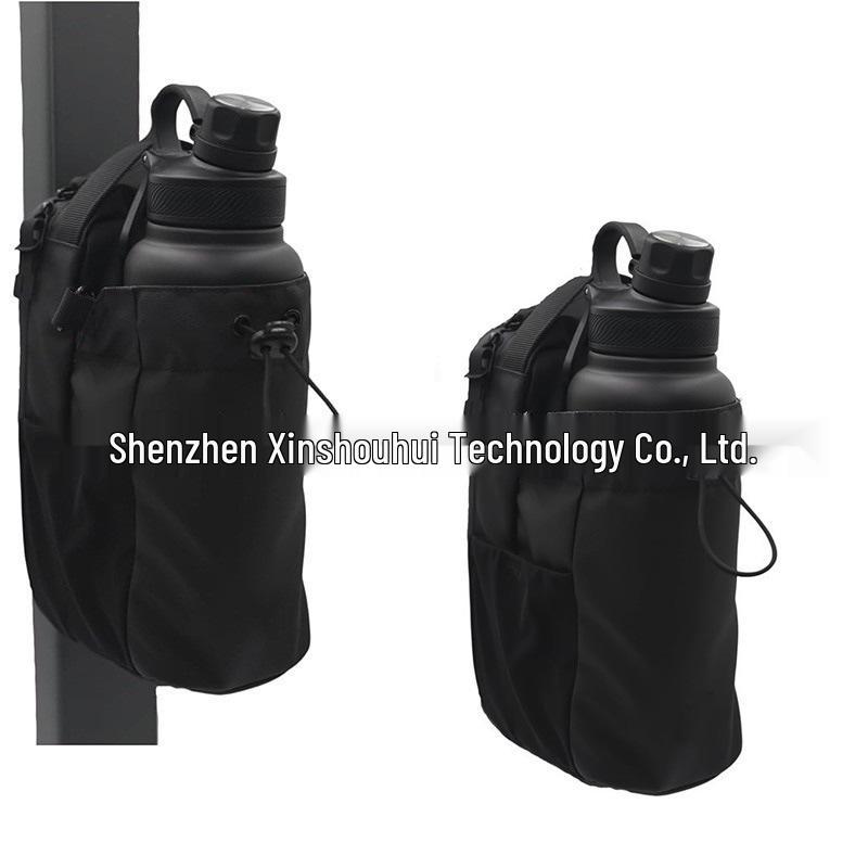 Magnetic Leather Water Bottle Bag - Stylish Crossbody for Gym and Travel