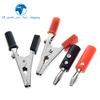1/5set Insulated Crocodile Clips Plastic Handle Cable Lead Testing Metal Alligator Clips Clamps 52mm Length + 4mm Banana Plug