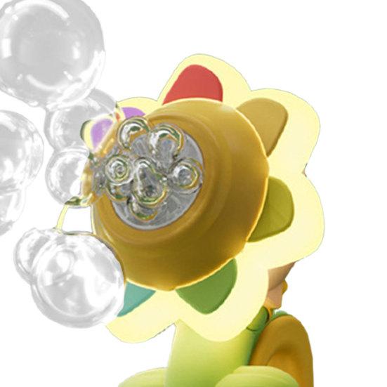 Sunflower Bubble Machine for Car Automatic Bubble Blower with Remote Control Fun Swing Dance Bubble Maker with Colorful Lighting for Parties Events